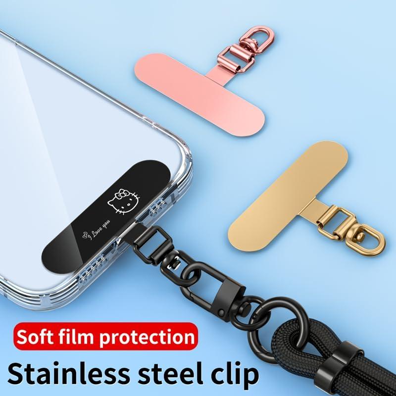 image360 Rotating Phone Tether Tab ampamp Lanyard Connector 44lbs Stainless Steel Phone Clip Universal Swivel Adapter for Straps NoAdhesive Case Insert Rose GoldBlackFashion Silverblack