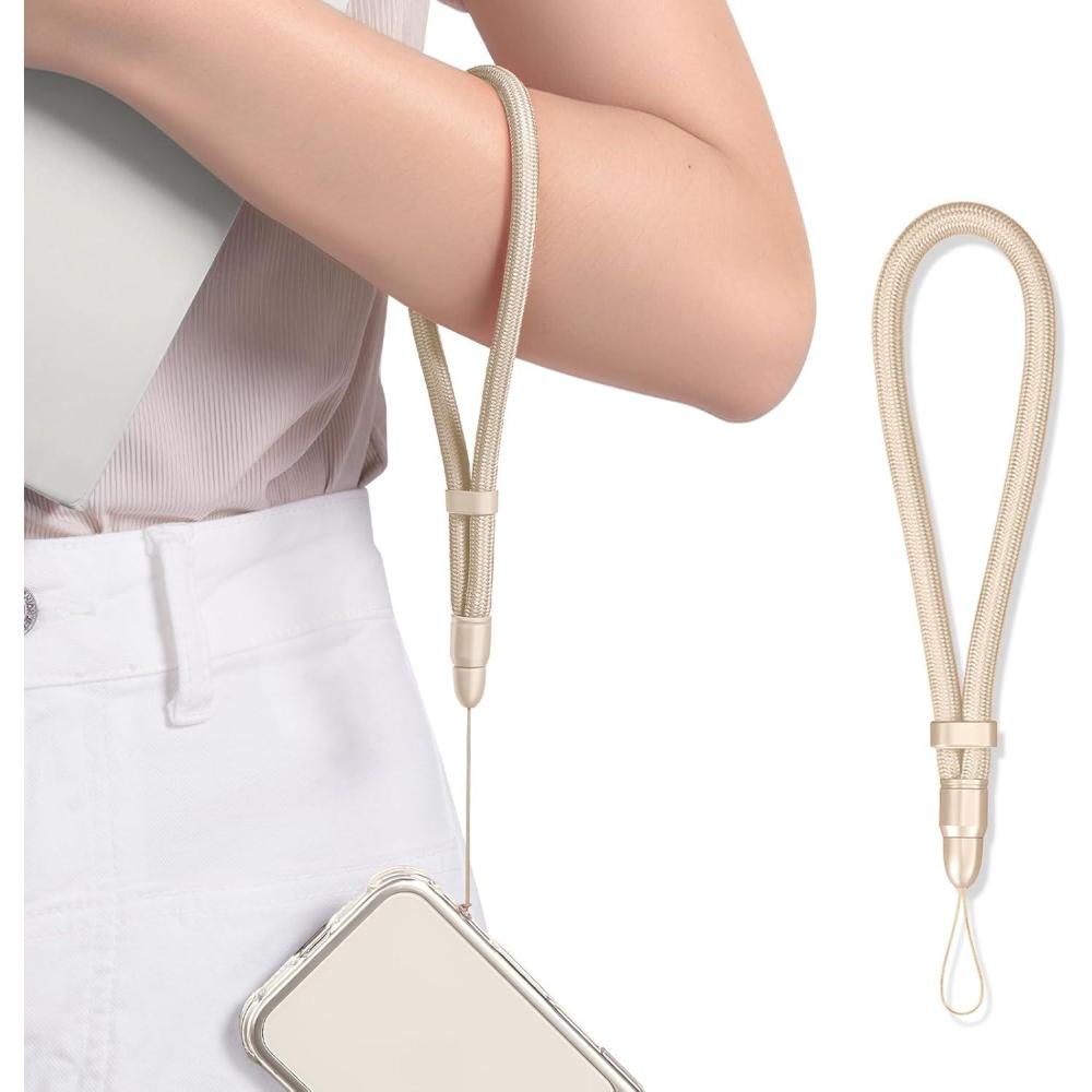image360 Swivel Phone Lanyard ampamp Wrist Strap AntiDrop Adjustable with Fishing Line Core and AllMetal LockCamel