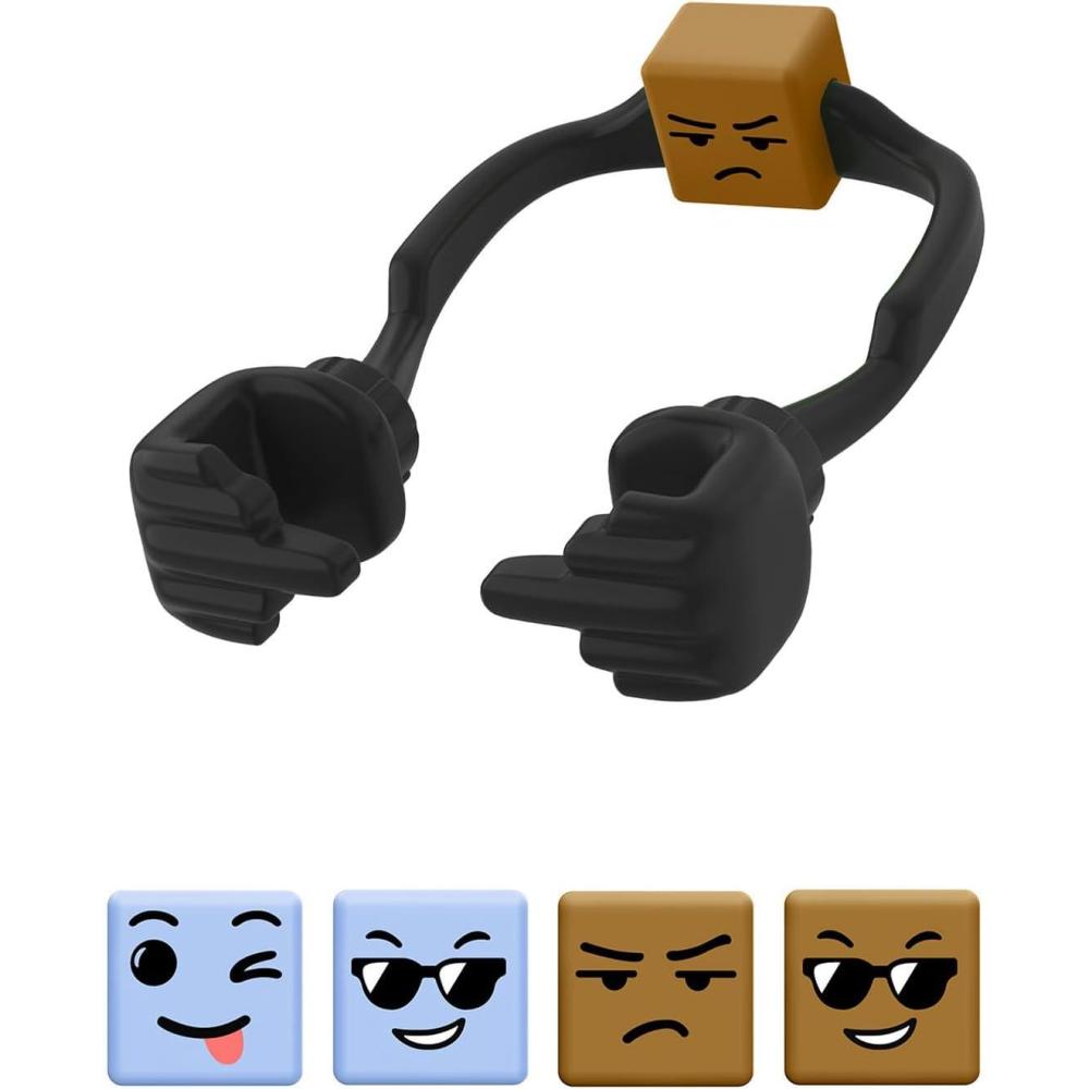 imageChristmas Stocking Stuffers for Teens Boys Men Adults Gifts Cell Phone Holder for Desk Funny Gag Gift Unique Gesture Phone Stand Birthday Gifts for Teenager Girls Women White Elephant Cool StuffBlackBlueBrown