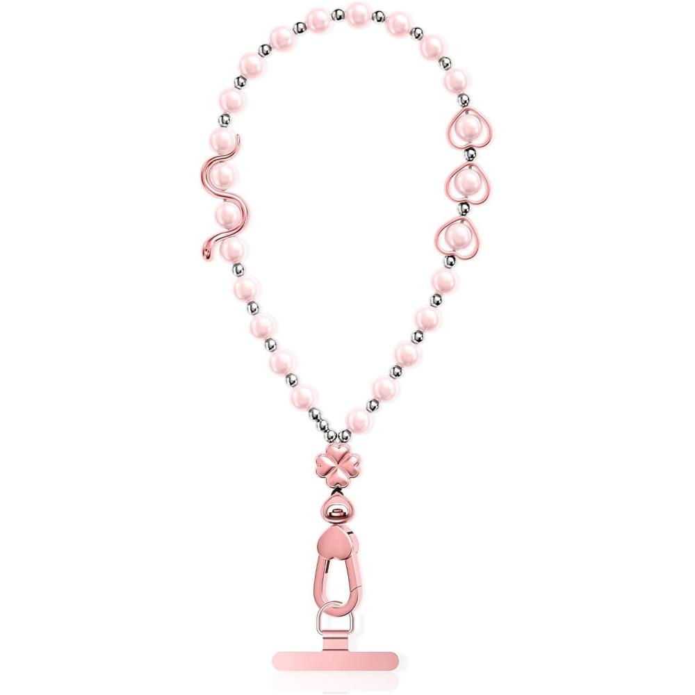 imageDetachable Anti Theft Strap  HandsFree iPhone Wrist Strap for Women  Phone Chain WristletRose Gold