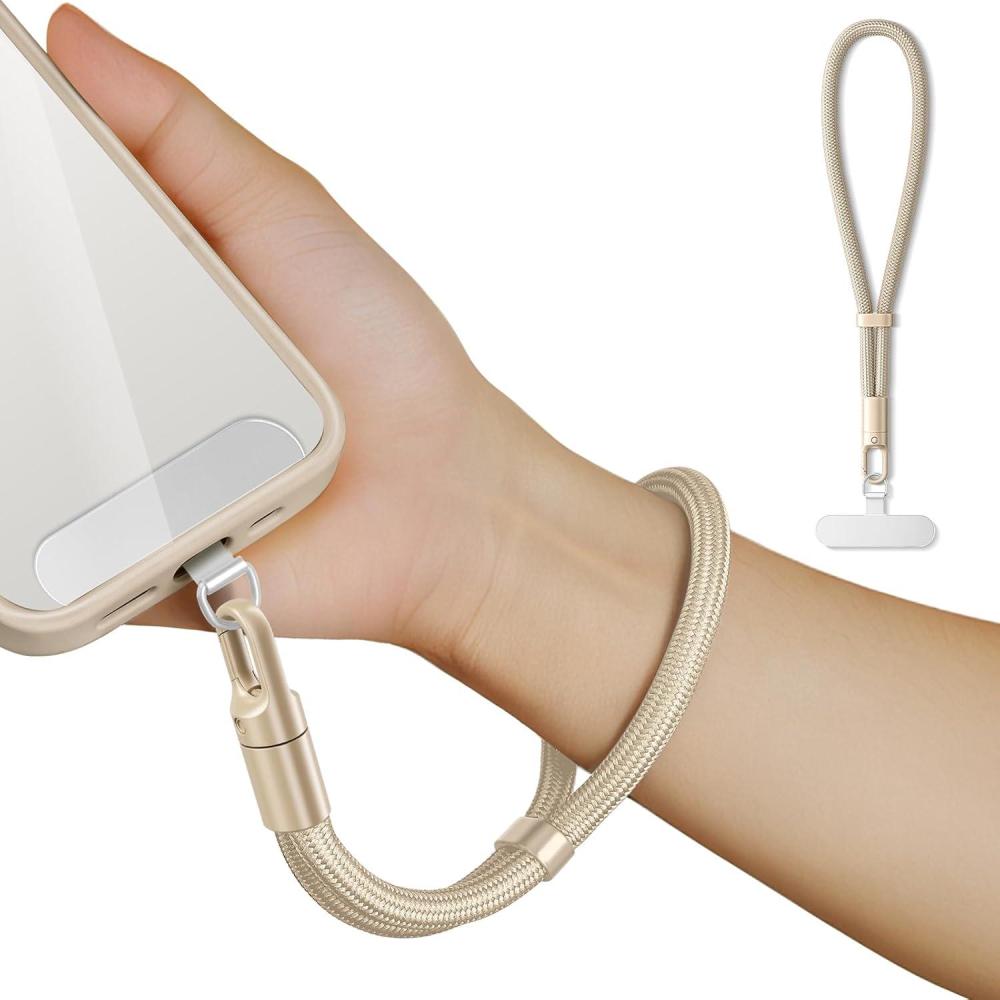 imageHand Wrist Strap LanyardUniversal Cell Phone Multifuctional Patch Lanyards for Women and Men BlackCamel