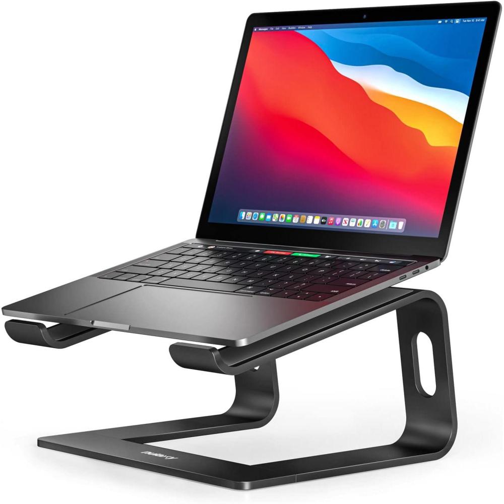 imageNulaxy Fully Aluminum Detachable Laptop Stand Ergonomic Ventilated Cooling Laptop Holder Computer Riser for Desk AntiSlip Design Notebook Stand Compatible with All 1016quot MacBookDell XPSHPLenovoCBlack