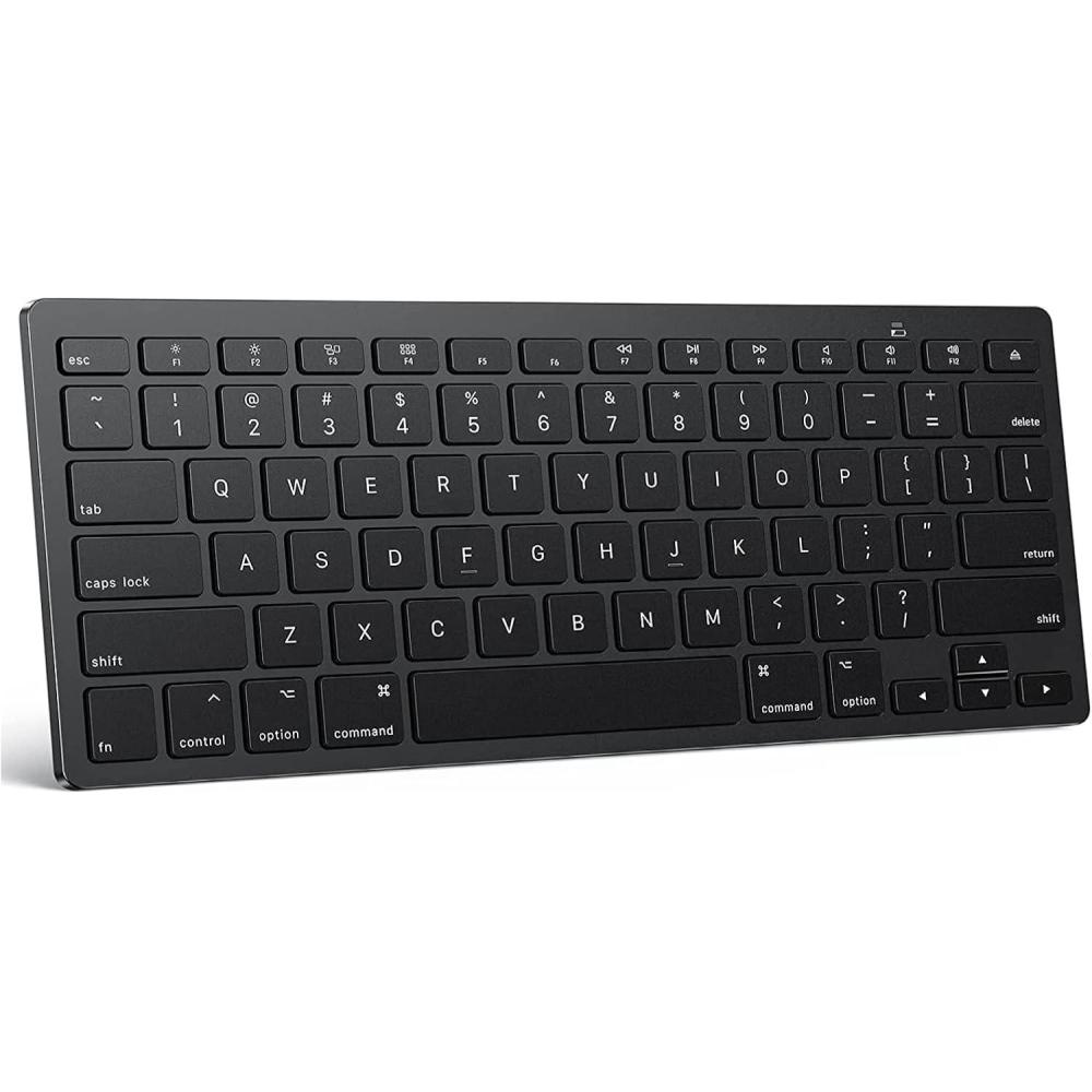 imageOMOTON Bluetooth Keyboard Compatible with Mac Compact Wireless Keyboard Compatible with MacBook ProAir iMac Mac miniPro Laptop and PC Black