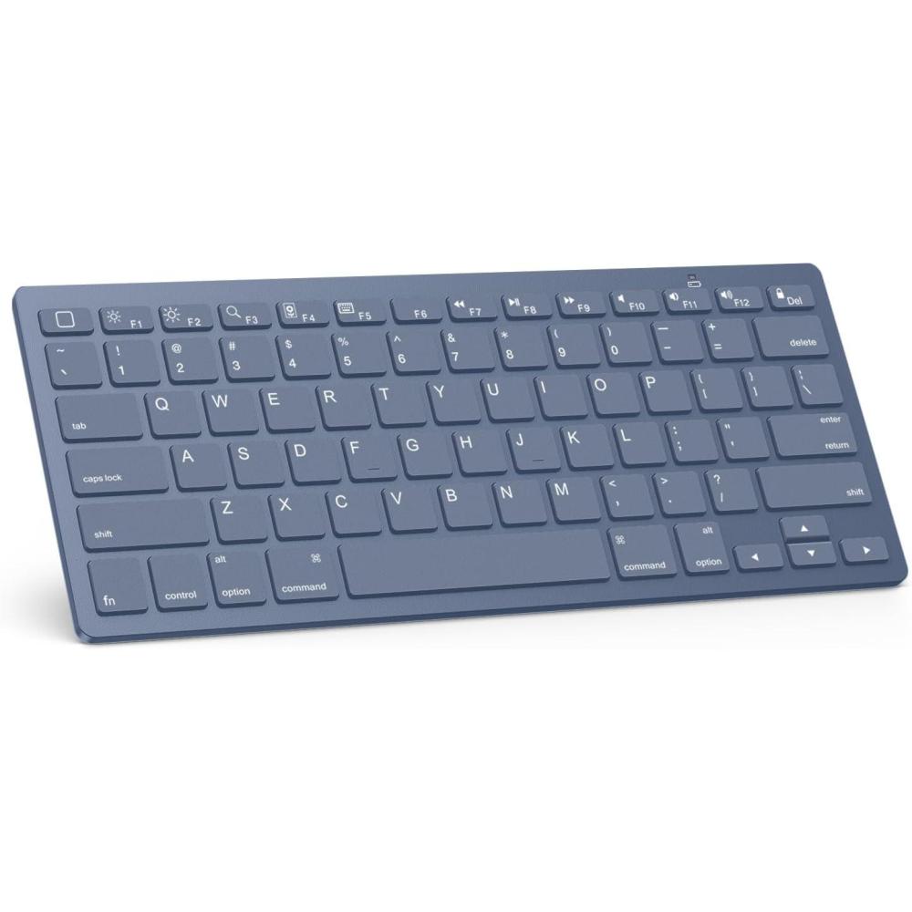 imageOMOTON Bluetooth Keyboard Compatible with iPad 10th Generation iPad 102 9th8th7th iPad Pro 1312911 inch iPad AirMini and More iOS Devices WhiteBlue