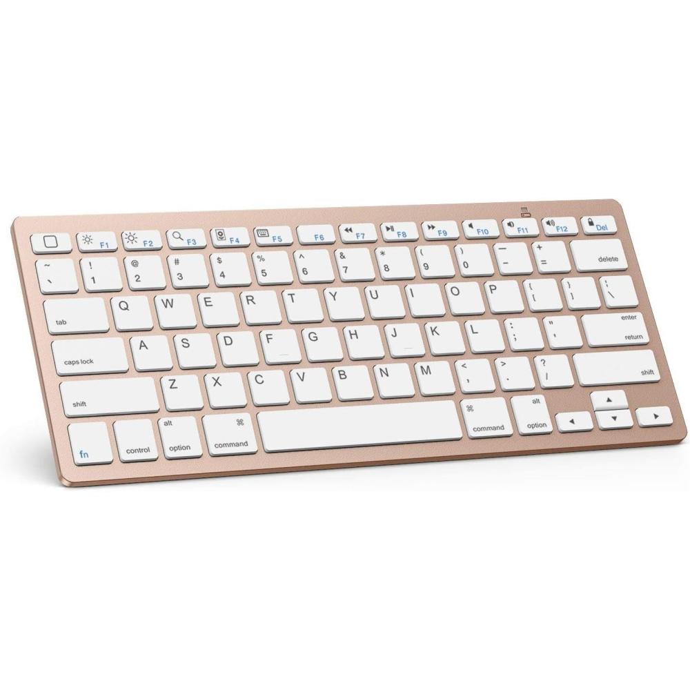 imageOMOTON Bluetooth Keyboard Compatible with iPad 10th Generation iPad 102 9th8th7th iPad Pro 1312911 inch iPad AirMini and More iOS Devices WhiteGold