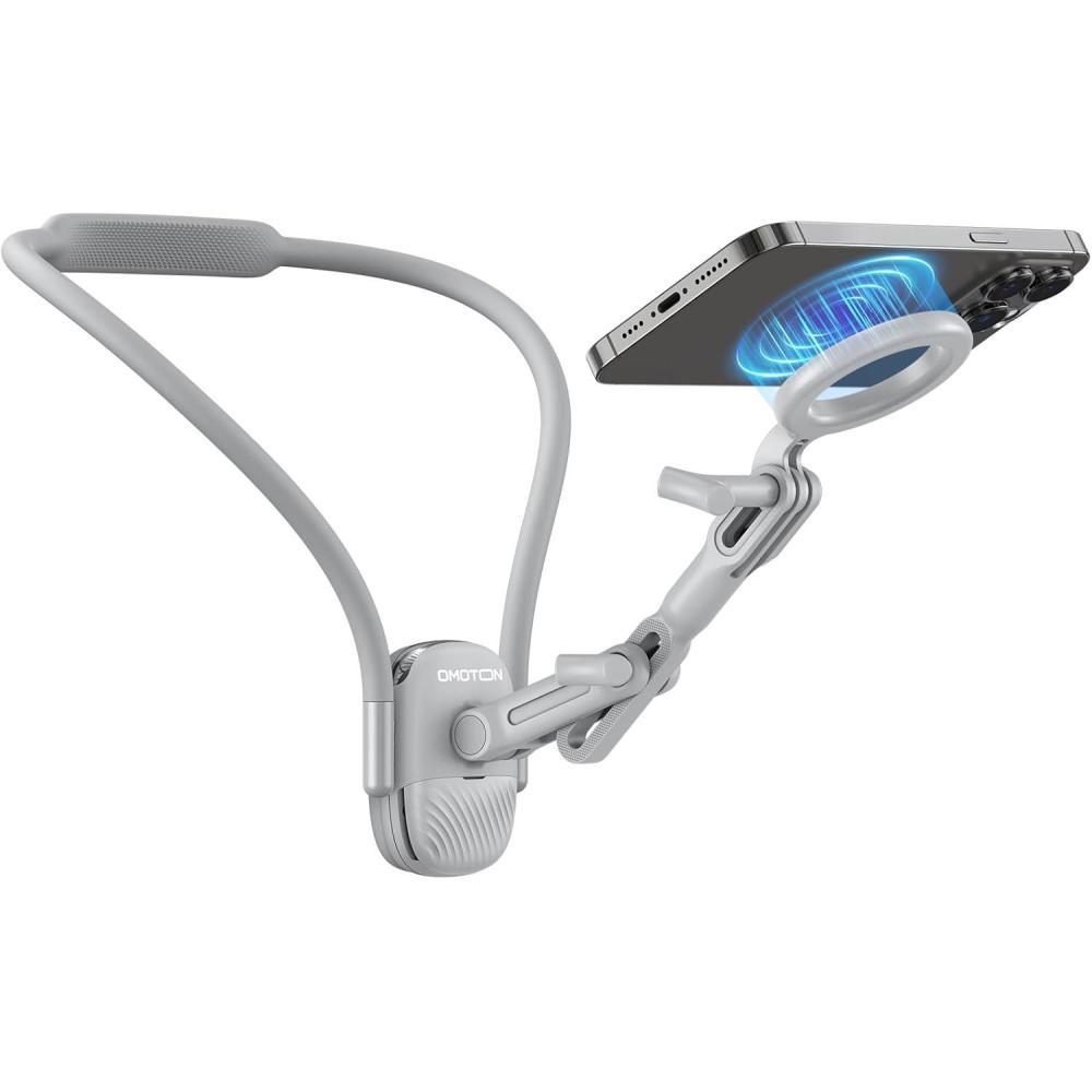 imageOMOTON Magnetic Neck Phone Holder for MagsafeAction Camera Adjustable Selfie Chest Stand Strap POVVlog Video Recording for iPhone AKASOGo Pro Ins60X5 DJI360