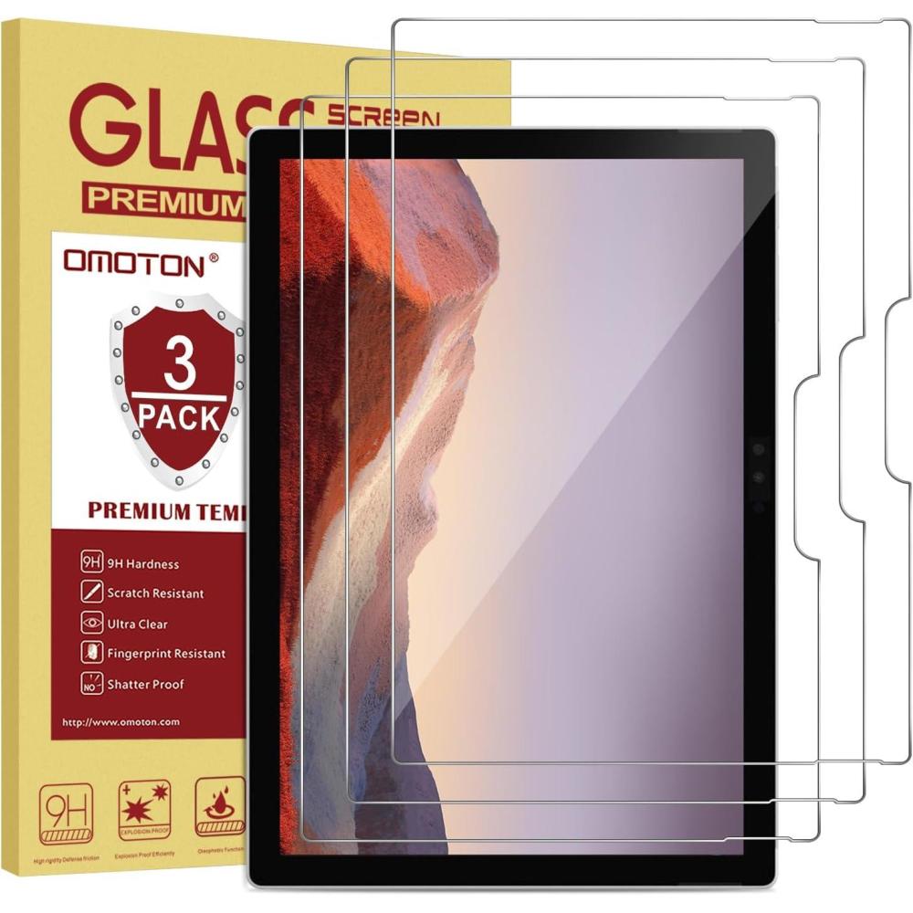 imageOMOTON Screen Protector for Microsoft Surface Pro 12 inch 2025 Tempered GlassCase FriendlySurface Pen Compatible 2 PackSurface Pro 7 Plus 7 6 5 4123