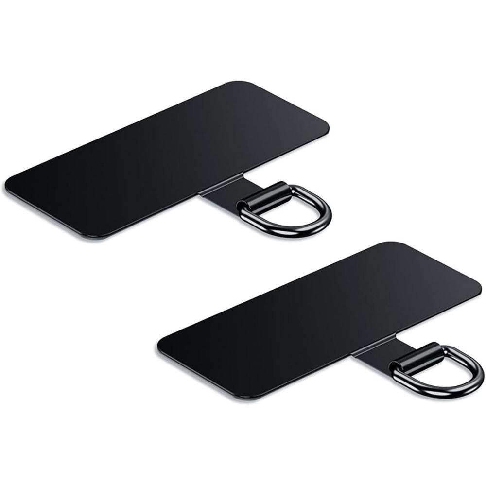 imagePhone Lanyard Tab Heavy Duty Tether Tab for iPhone ampamp Android Metal Lanyard Patch ampamp Strap Adapter 44lbs Load Capacity Universal Phone Case Insert for Strap ampamp Charm BlackBlackBlackBlack