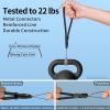 360° Swivel Phone Lanyard & Wrist Strap: Anti-Drop, Adjustable with Fishing Line Core and All-Metal Lock(Black)