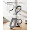 Nulaxy Dual Folding Phone Stand for MagSafe Charger (MagSafe Charger Not Included), Adjustable Aluminum Magsafe Charging Desk Mount Holder, Compatible with iPhone 16 15 14 13 12 Pro Max X XR,Silver