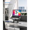 Nulaxy Fully Adjustable Laptop Stand for Desk, Dual Foldable Aluminum Computer Riser with Heat-Vent, Ergonomic Notebook Holder Portable Office Accessories Compatible with All 10-17″ Laptops, Silver(Black)