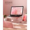Nulaxy Fully Aluminum Detachable Laptop Stand, Ergonomic Ventilated Cooling Laptop Holder Computer Riser for Desk, Anti-Slip Design Notebook Stand Compatible with All 10-16″ MacBook/Dell XPS/HP/Lenovo(D-Rose Gold)