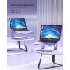 Nulaxy Fully Aluminum Detachable Laptop Stand, Ergonomic Ventilated Cooling Laptop Holder Computer Riser for Desk, Anti-Slip Design Notebook Stand Compatible with All 10-16″ MacBook/Dell XPS/HP/Lenovo(E-Purple)