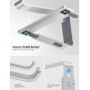 Nulaxy Laptop Stand Adjustable Height, Detachable Laptop Riser for Desk, Ergonomic Aluminum Computer Stand Holder Compatible with MacBook Air Pro, Dell XPS, HP, Lenovo More 10-16” Laptops, Silver