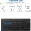 OMOTON 2.4G Wireless Keyboard for Win 7/8/10 with USB & Type C, Ultra Slim and Compact Quiet, Compatible with Laptop Tablet Desktop and PC (Grey)(Black)