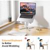 OMOTON 360° Rotating Laptop Stand Riser for Desk, Ergonomic Foldable Computer Stand Adjustable Height Angles for Collaborative Work, Easy Storage Fit Macbooks,All Laptops up to 16 inches, Silver(Silver)