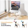 OMOTON 360° Rotating Laptop Stand Riser for Desk, Ergonomic Foldable Computer Stand Adjustable Height Angles for Collaborative Work, Easy Storage Fit Macbooks,All Laptops up to 16 inches, Silver(Gold)