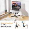 OMOTON 360° Rotating Laptop Stand Riser for Desk, Ergonomic Foldable Computer Stand Adjustable Height Angles for Collaborative Work, Easy Storage Fit Macbooks,All Laptops up to 16 inches, Silver(Black)