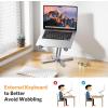 OMOTON 360° Rotating Laptop Stand Riser for Desk, Ergonomic Foldable Computer Stand Adjustable Height Angles for Collaborative Work, Easy Storage Fit Macbooks,All Laptops up to 16 inches, Silver(Space Grey)