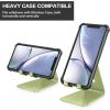 OMOTON Adjustable Cell Phone Stand, C2 Aluminum Desktop Phone Holder Dock Compatible with iPhone 15 14 13 Xs XR 8 Plus 7 6, Samsung Galaxy, Google Pixel, Android Phones, Black(Green)