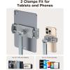 OMOTON Adjustable Tablet Stand for iPad, Desk Phone Holder for Bed with 2 Clamps, Flexible Aluminum Alloy Mount with 360° Rotation for 4-13″ Devices