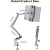 OMOTON Adjustable Tablet Stand for iPad, Desk Phone Holder for Bed with 2 Clamps, Flexible Aluminum Alloy Mount with 360° Rotation for 4-13″ Devices