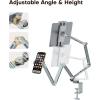 OMOTON Adjustable Tablet Stand for iPad, Desk Phone Holder for Bed with 2 Clamps, Flexible Aluminum Alloy Mount with 360° Rotation for 4-13″ Devices