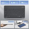 OMOTON Bluetooth Keyboard, Backlight Wireless Rechargeable Keyboard for iPad, iPad Pro, iPad mini, iPad Air with Illuminated LED (White)(Black)