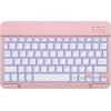 OMOTON Bluetooth Keyboard, Backlight Wireless Rechargeable Keyboard for iPad, iPad Pro, iPad mini, iPad Air with Illuminated LED (White)(Rose Gold)