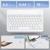 OMOTON Bluetooth Keyboard, Backlight Wireless Rechargeable Keyboard for iPad, iPad Pro, iPad mini, iPad Air with Illuminated LED (White)(White)