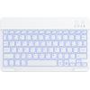 OMOTON Bluetooth Keyboard, Backlight Wireless Rechargeable Keyboard for iPad, iPad Pro, iPad mini, iPad Air with Illuminated LED (White)(White)