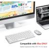 OMOTON Bluetooth Keyboard Compatible with Mac ONLY, Compact Wireless Keyboard Compatible with MacBook Pro/Air, iMac, Mac mini/Pro Laptop and PC (Silver)(Silver)