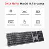OMOTON Bluetooth Keyboard Compatible with Mac, with Numeric Keypad, Rechargeable Wireless Keyboard Compatible with MacBook Pro/Air, iMac, Mac mini/Pro Laptop and PC (Silver)(BlackGrey)