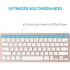 OMOTON Bluetooth Keyboard Compatible with iPad 10th Generation, iPad 10.2 (9th/8th/7th), iPad Pro 13/12.9/11 inch, iPad Air/Mini and More iOS Devices, White(Gold)