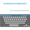 OMOTON Bluetooth Keyboard Compatible with iPad 10th Generation, iPad 10.2 (9th/8th/7th), iPad Pro 13/12.9/11 inch, iPad Air/Mini and More iOS Devices, White(Graphite Gray)