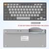 OMOTON Bluetooth Keyboard Compatible with iPad 10th Generation, iPad 10.2 (9th/8th/7th), iPad Pro 13/12.9/11 inch, iPad Air/Mini and More iOS Devices, White(Graphite Gray)