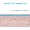 OMOTON Bluetooth Keyboard Compatible with iPad 10th Generation, iPad 10.2 (9th/8th/7th), iPad Pro 13/12.9/11 inch, iPad Air/Mini and More iOS Devices, White(Pink)