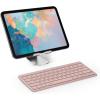 OMOTON Bluetooth Keyboard Compatible with iPad 10th Generation, iPad 10.2 (9th/8th/7th), iPad Pro 13/12.9/11 inch, iPad Air/Mini and More iOS Devices, White(Pink)