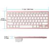 OMOTON Bluetooth Keyboard Compatible with iPad 10th Generation, iPad 10.2 (9th/8th/7th), iPad Pro 13/12.9/11 inch, iPad Air/Mini and More iOS Devices, White(Pink gold)