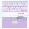 OMOTON Bluetooth Keyboard Compatible with iPad 10th Generation, iPad 10.2 (9th/8th/7th), iPad Pro 13/12.9/11 inch, iPad Air/Mini and More iOS Devices, White(Purple)
