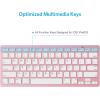 OMOTON Bluetooth Keyboard Compatible with iPad 10th Generation, iPad 10.2 (9th/8th/7th), iPad Pro 13/12.9/11 inch, iPad Air/Mini and More iOS Devices, White(Rose Gold)