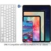 OMOTON Bluetooth Keyboard Compatible with iPad 10th Generation, iPad 10.2 (9th/8th/7th), iPad Pro 13/12.9/11 inch, iPad Air/Mini and More iOS Devices, White(White)