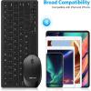 OMOTON Bluetooth Keyboard & Mouse Combo, Wireless Set for iPad Pro 13/11 (2024)/12.9, 10th/9th/8th/7th Gen, Air 6/5/4 and Other Bluetooth Enabled Devices (Black)(Black)