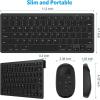 OMOTON Bluetooth Keyboard & Mouse Combo, Wireless Set for iPad Pro 13/11 (2024)/12.9, 10th/9th/8th/7th Gen, Air 6/5/4 and Other Bluetooth Enabled Devices (Black)(Black)