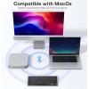 OMOTON Bluetooth Keyboard for Mac, Ultra-Slim Wireless Keyboard with Stable Connection, Compatible with iMac, iMac Pro, MacBook Pro/Air, Mac mini Laptop, Black Grey(Black Grey)
