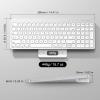 OMOTON Bluetooth Keyboard for Mac, Wireless Keyboard with Numeric Keypad for MacBook Pro/Air, iMac, Mac mini/Pro Laptop, Silver White