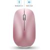 OMOTON Bluetooth Mouse for iPad and iPhone (iPadOS 13/ iOS 13 and Above), Ultra-Thin Wireless Mouse Compatible with Bluetooth Enabled Computer, Laptop, PC, Notebook, and Mac Series, Matte Black(Rose Gold)