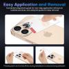 OMOTON Clear Camera Lens Protector for iPhone 16 Pro Max/16 Pro, Individual Camera Lens Protector, High-definition Photos, Ultra-thin Tempered Glass Lens Protector, 2 Set Transparent Ring(Transparent)
