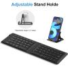 OMOTON Foldable Bluetooth Keyboard, Wireless Folding, Multi-Device and Rechargeable, Portable Keyboard Compatible with iPhone, iPad, Android, Windows Laptop, Desktop, Tablet and PC (Black)