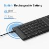 OMOTON Foldable Bluetooth Keyboard, Wireless Folding, Multi-Device and Rechargeable, Portable Keyboard Compatible with iPhone, iPad, Android, Windows Laptop, Desktop, Tablet and PC (Black)